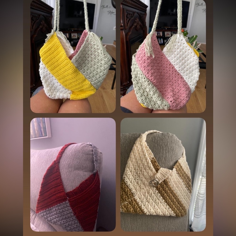 Hand made crochet bags